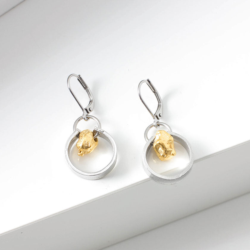 Boucles d'oreilles Anita Deux tons