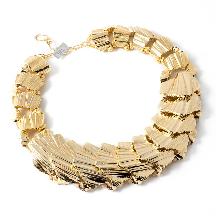 Zanzibar gold necklace