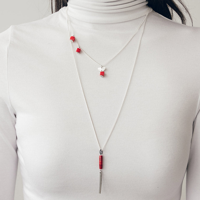 Faba Silver Necklace