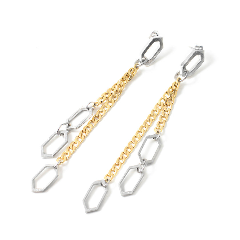 Nazca two-tone earrings