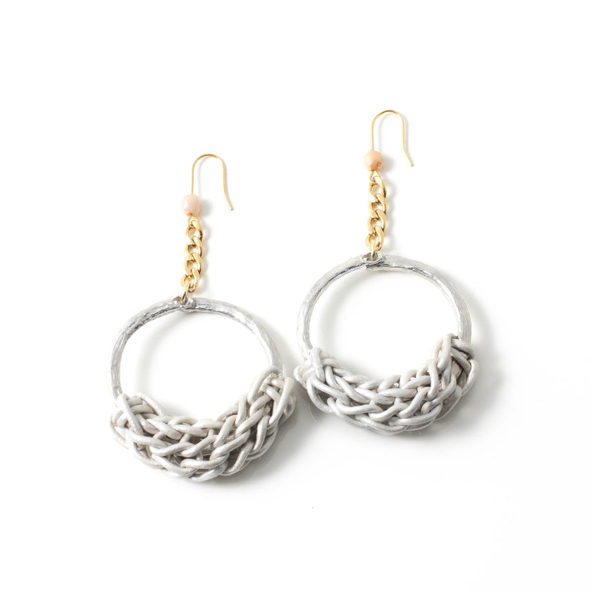 Boucles d'oreilles Sunayama Deux tons
