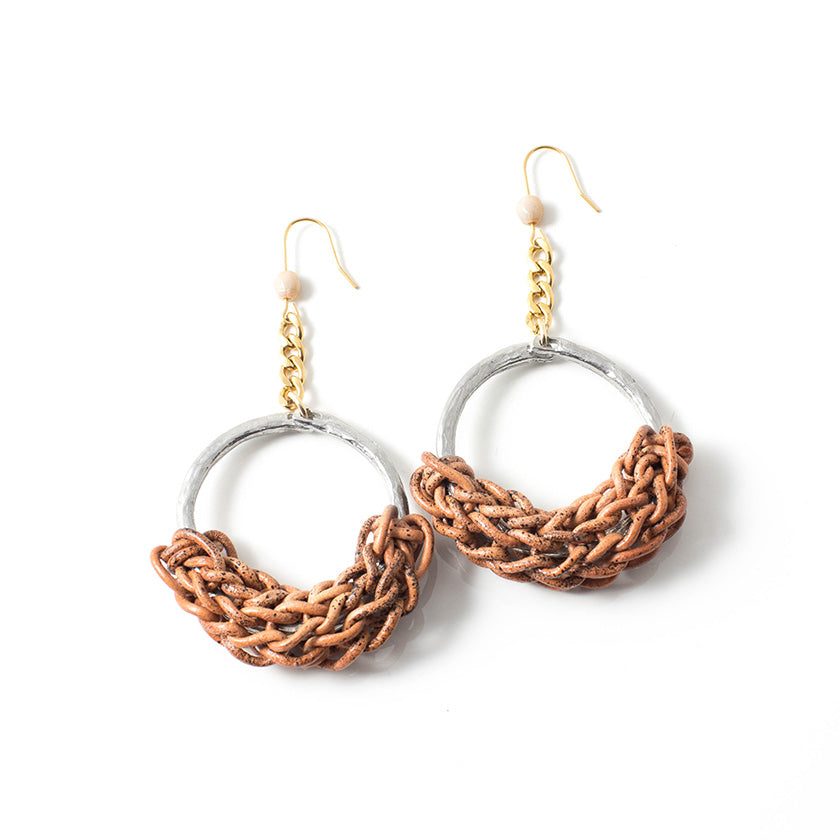 Boucles d'oreilles Sunayama Deux tons