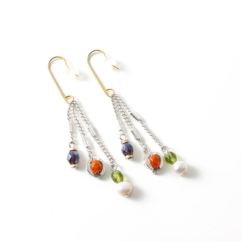 Boucles d'oreilles Majorque Deux tons