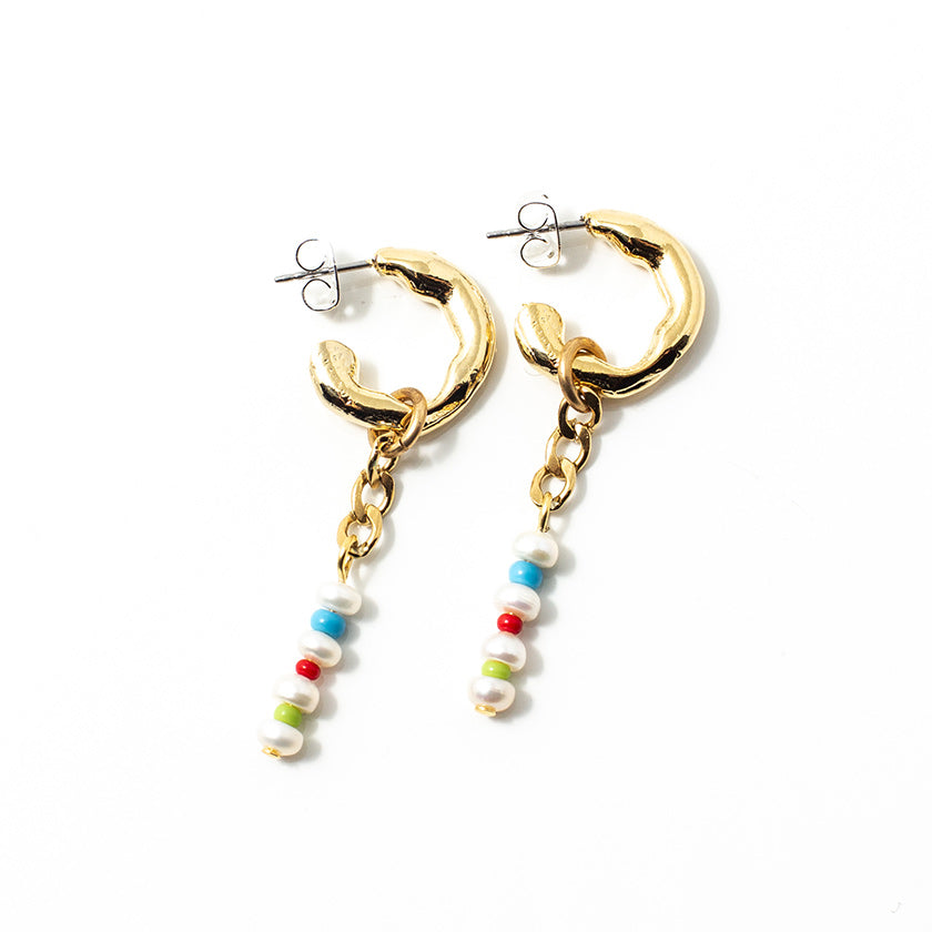 Boucles d'oreilles Lobir Deux tons