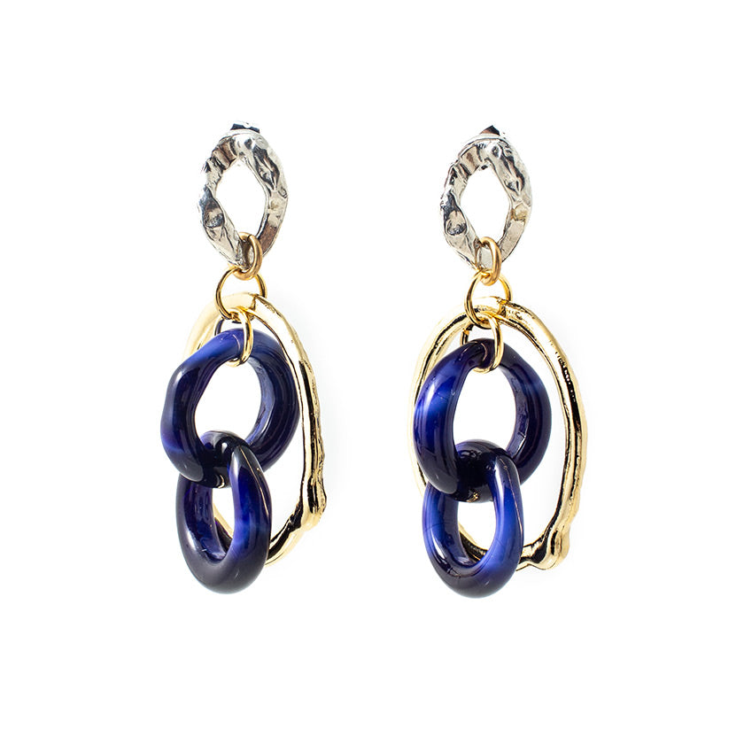 Boucles d'oreilles Tamas Deux tons