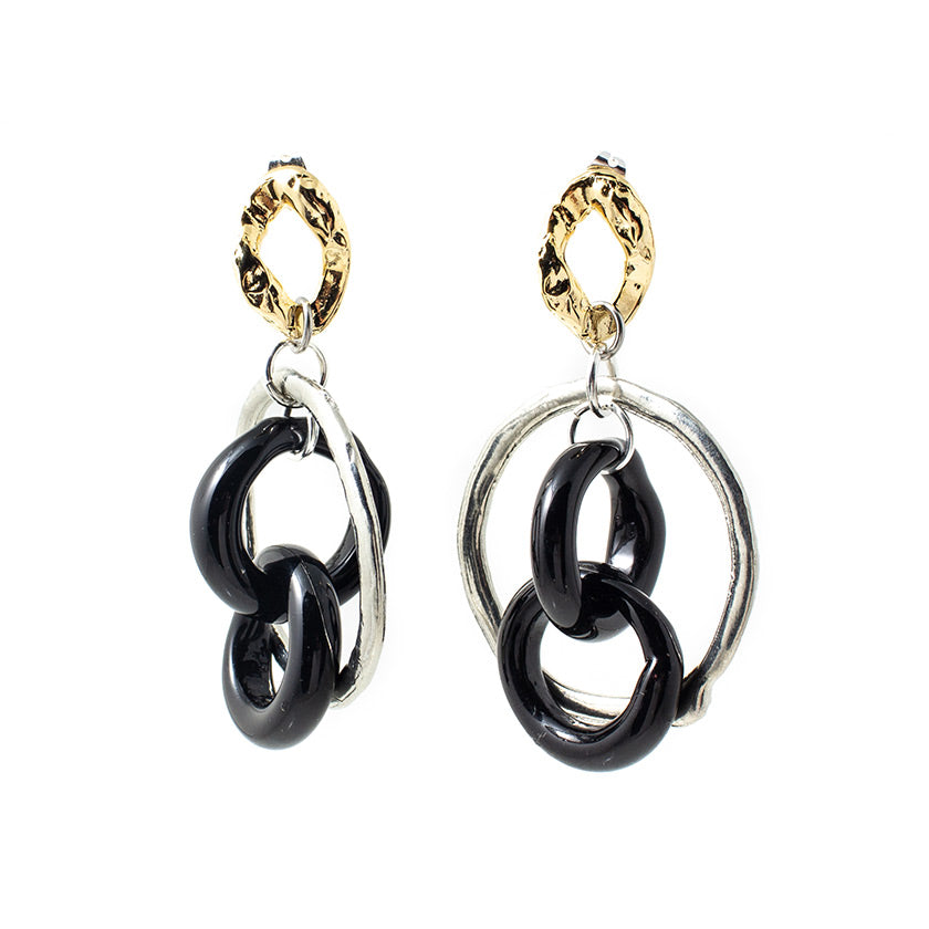 Boucles d'oreilles Tamas Deux tons