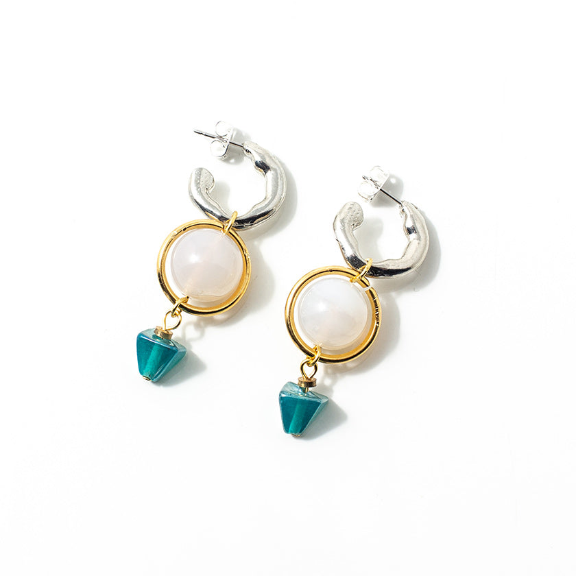 Boucles d'oreilles Louva Deux tons