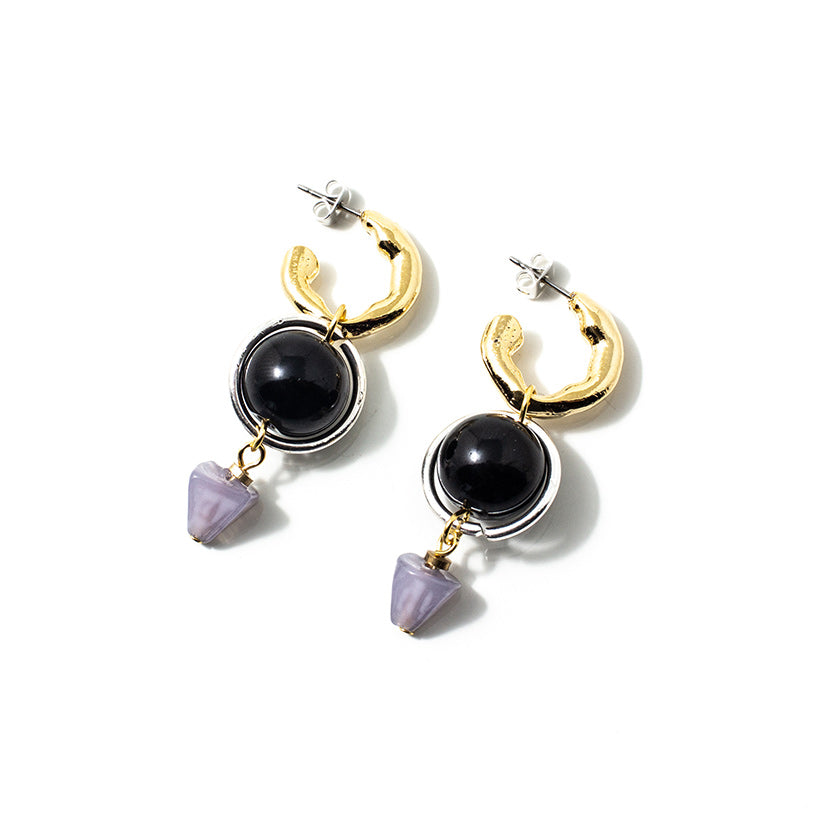 Boucles d'oreilles Louva Deux tons