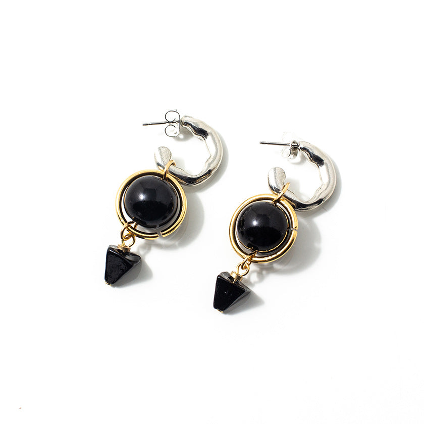 Boucles d'oreilles Louva Deux tons