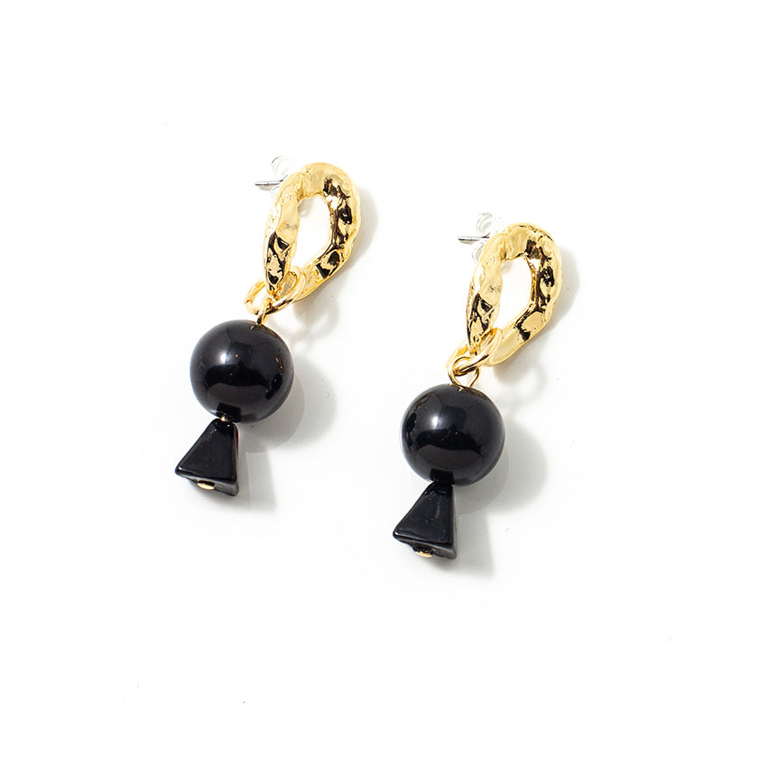Maru gold earrings