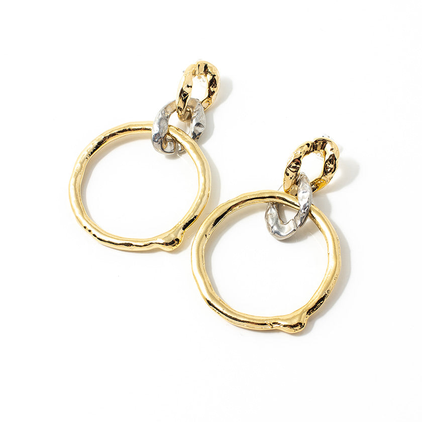 Boucles d'oreilles Pehi Deux tons