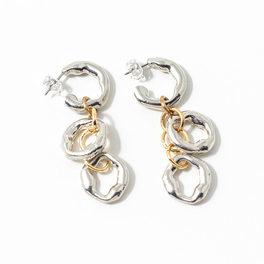 Boucles d'oreilles Lolu Deux tons