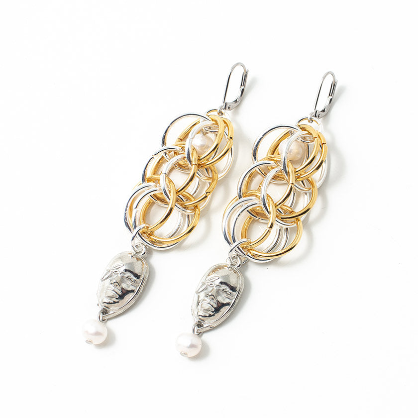 Boucles d'oreilles Vanel Deux tons