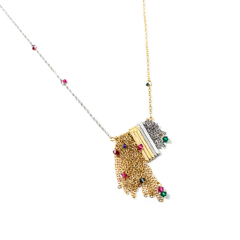 Gania two-tone necklace