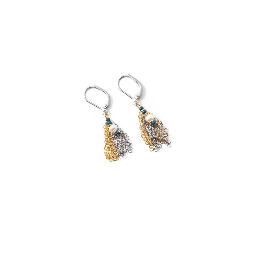 Boucles d'oreilles Cabaey Deux tons