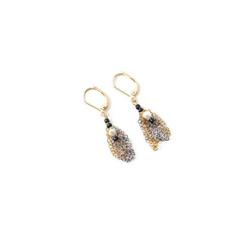 Boucles d'oreilles Cabaey Deux tons