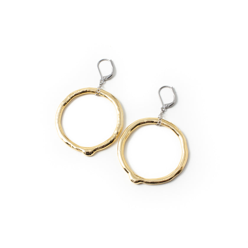 Boucles d'oreilles Makan Deux tons