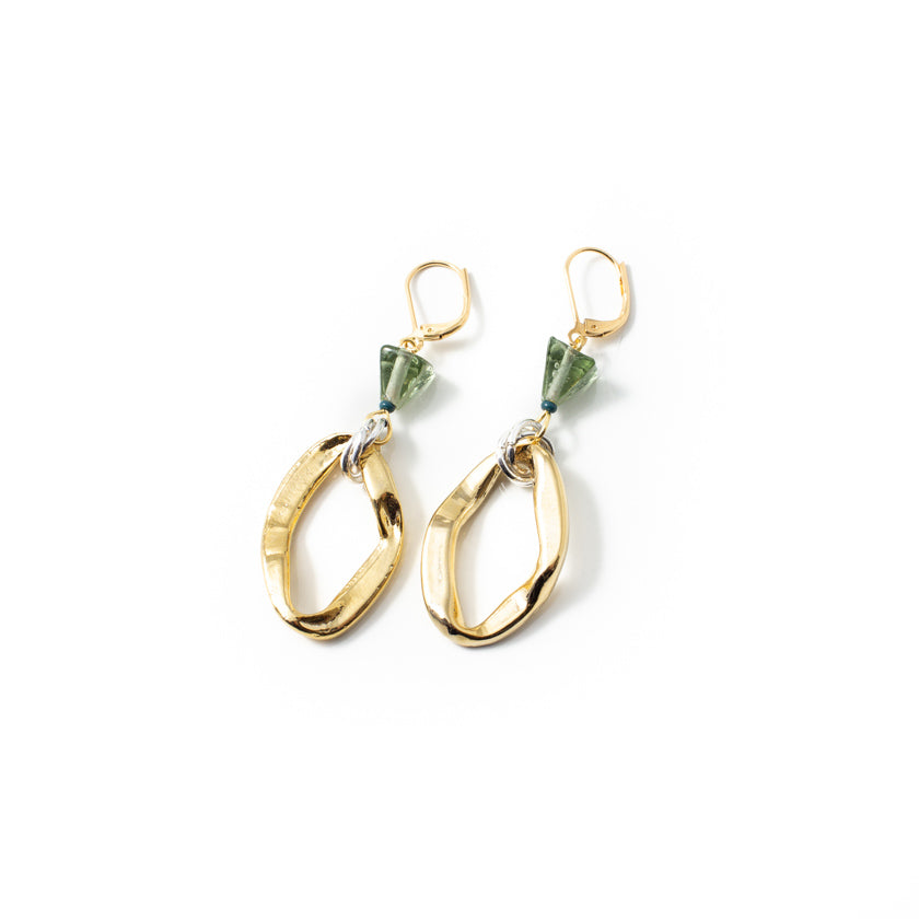 Boucles d'oreilles Pome Deux tons