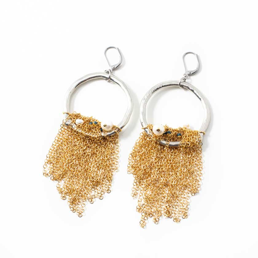 Boucles d'oreilles Yismi Deux tons