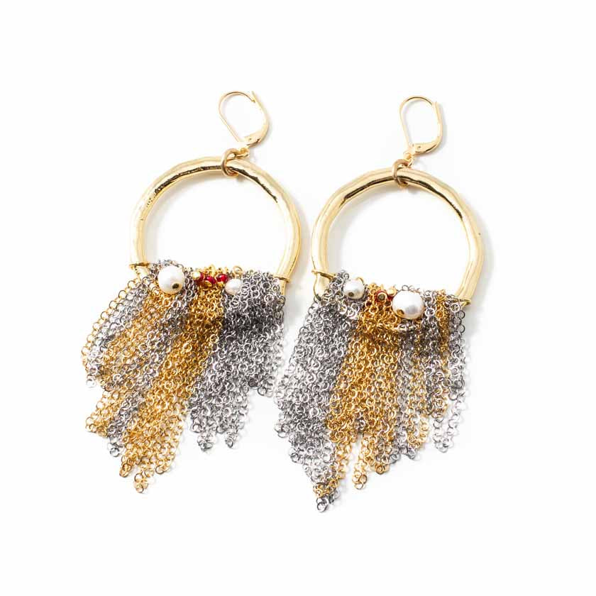 Yismi two-tone earrings