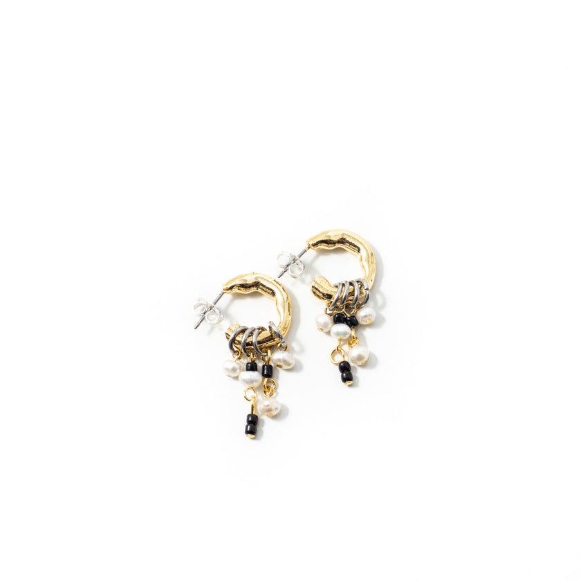 Boucles d'oreilles Lyona Deux tons