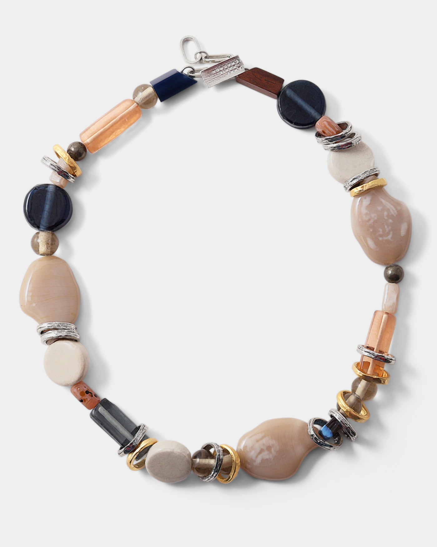 Laetitia | Short statement two-tone necklace | Anne-Marie Chagnon