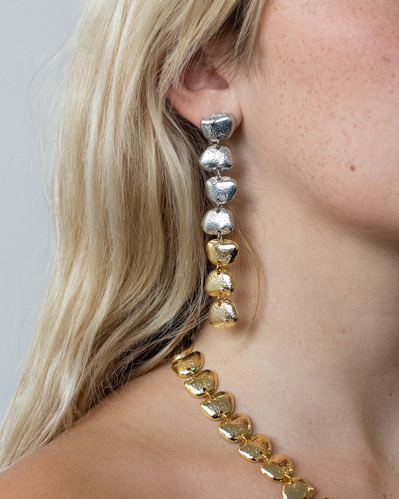 Boucles d'oreilles Yolène Deux tons