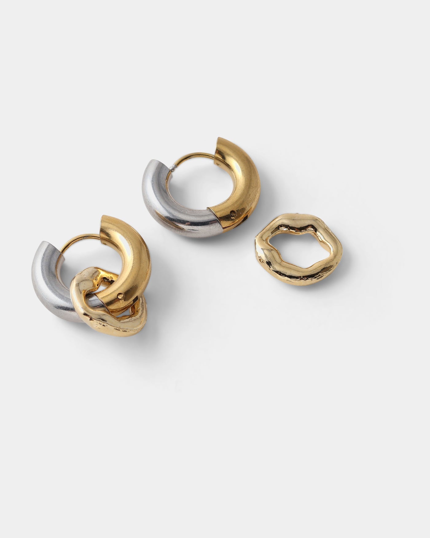Boucles d'oreilles Edouard Deux tons