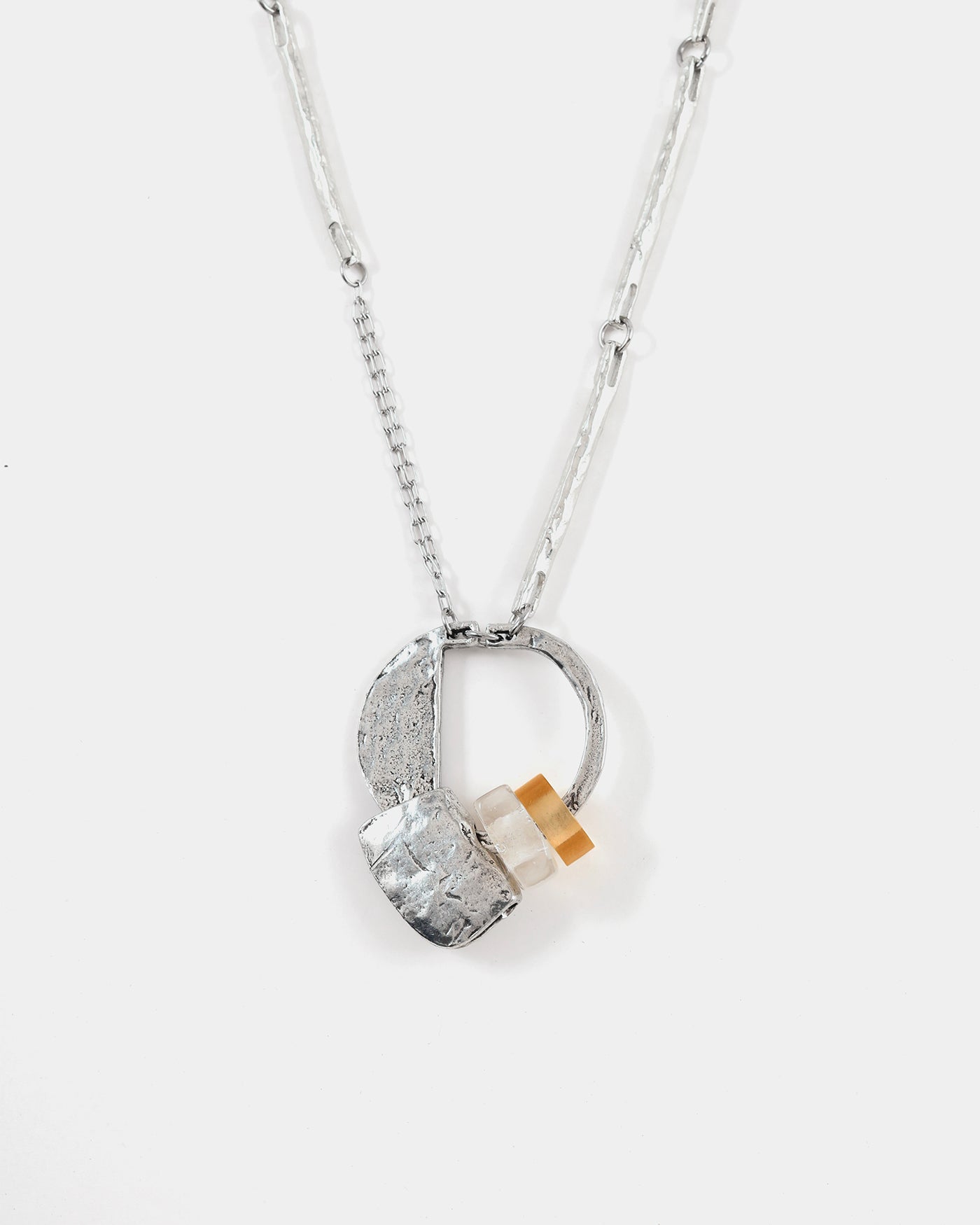 Gemini silver necklace
