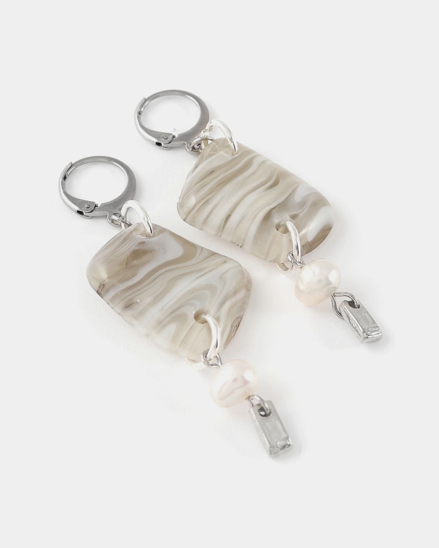 Boucles d'oreilles Moss Argent