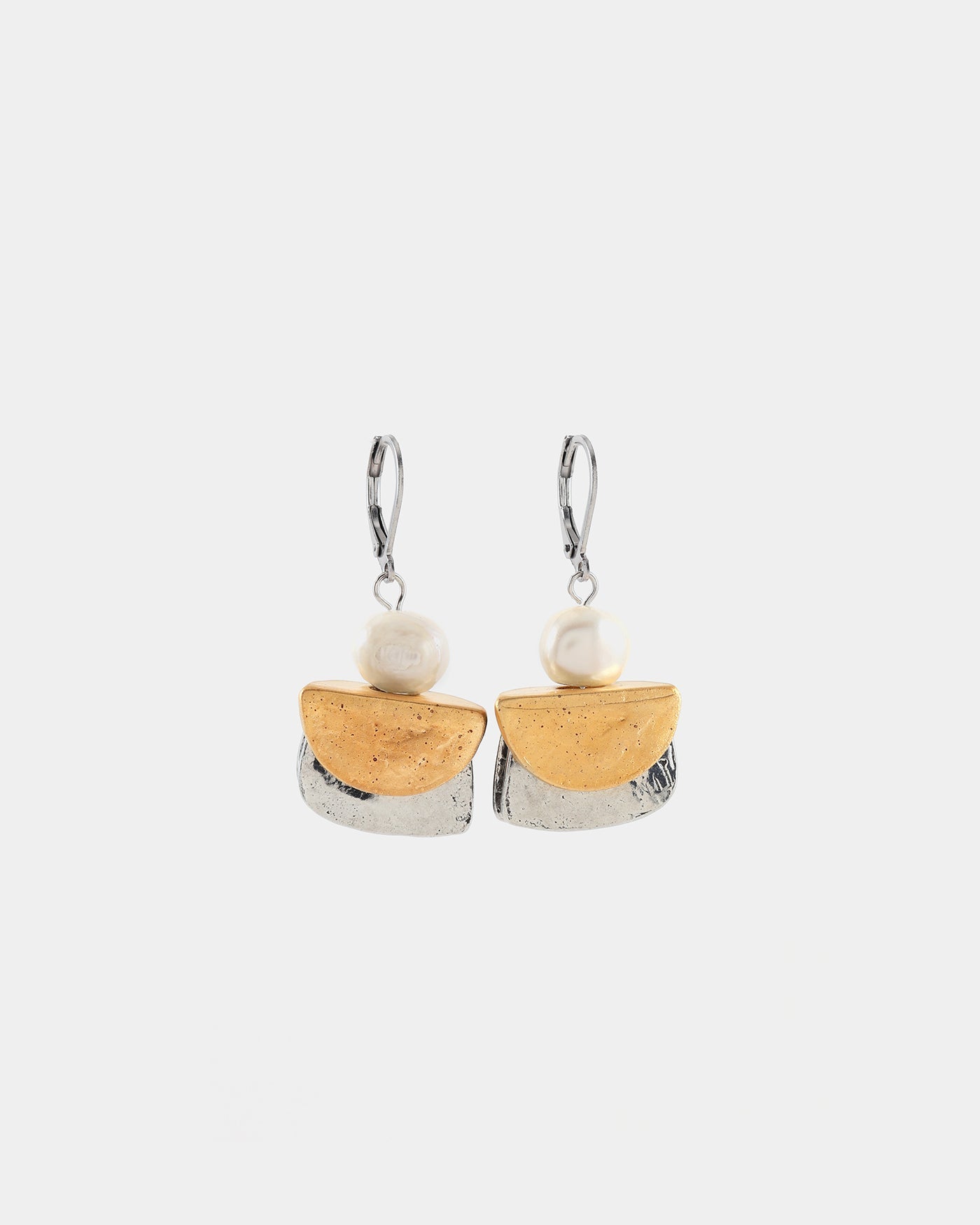 Sagitta two-tone earrings