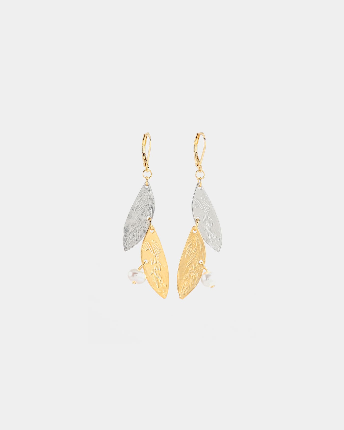 Virgo two-tone earrings