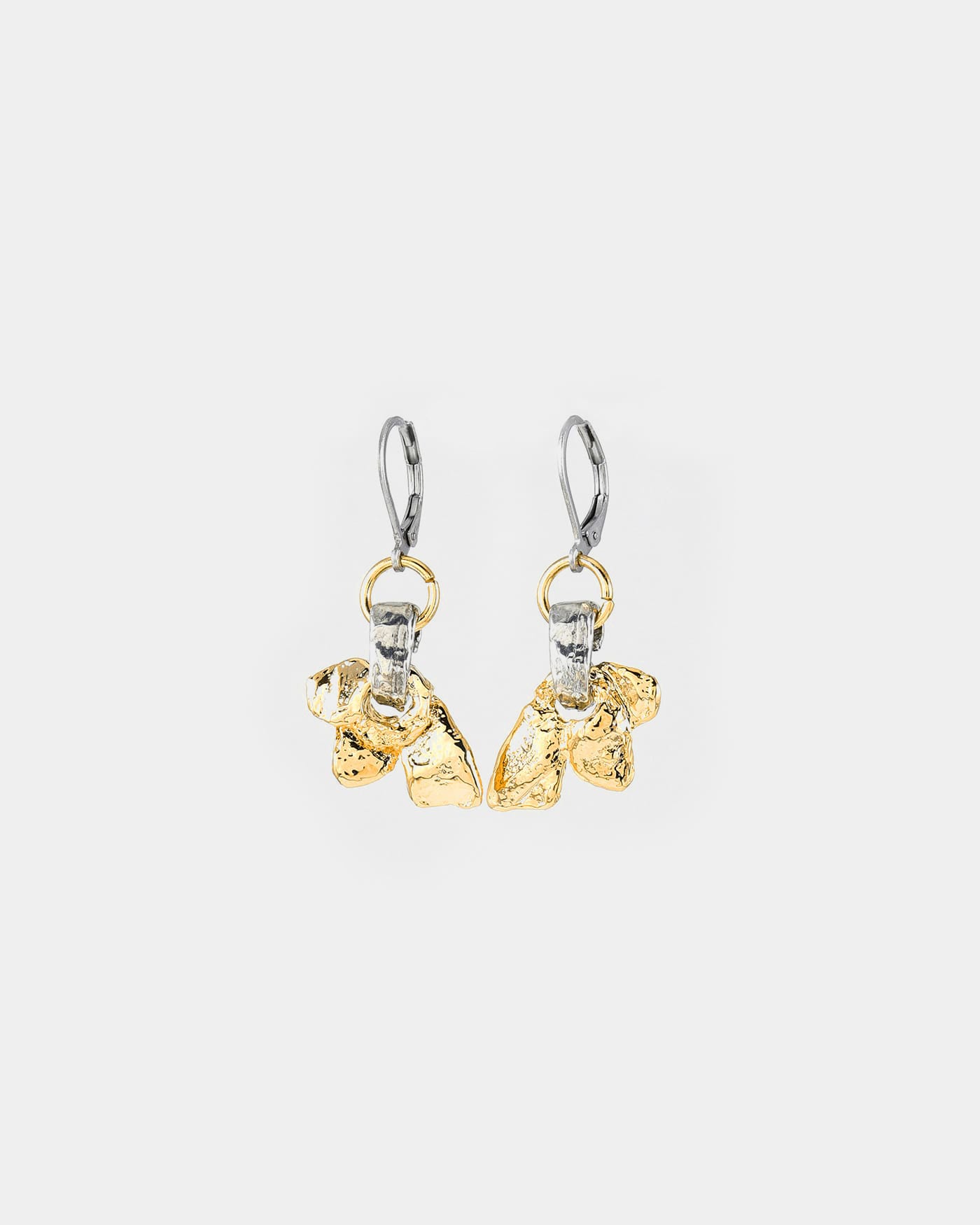 Boucles d'oreilles Neptune Deux tons