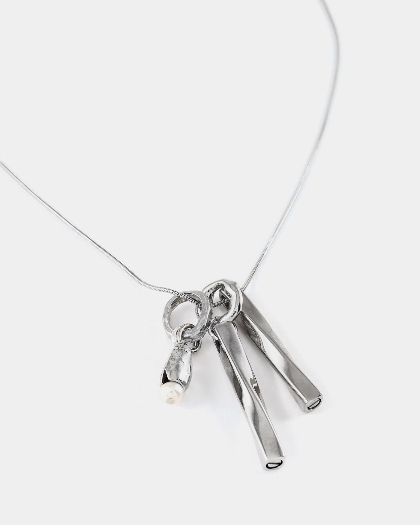 Fluctus Silver Memorial Necklace