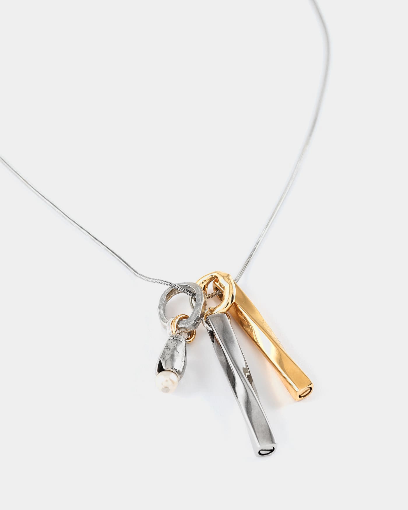Fluctus Two-tone Memorial Necklace