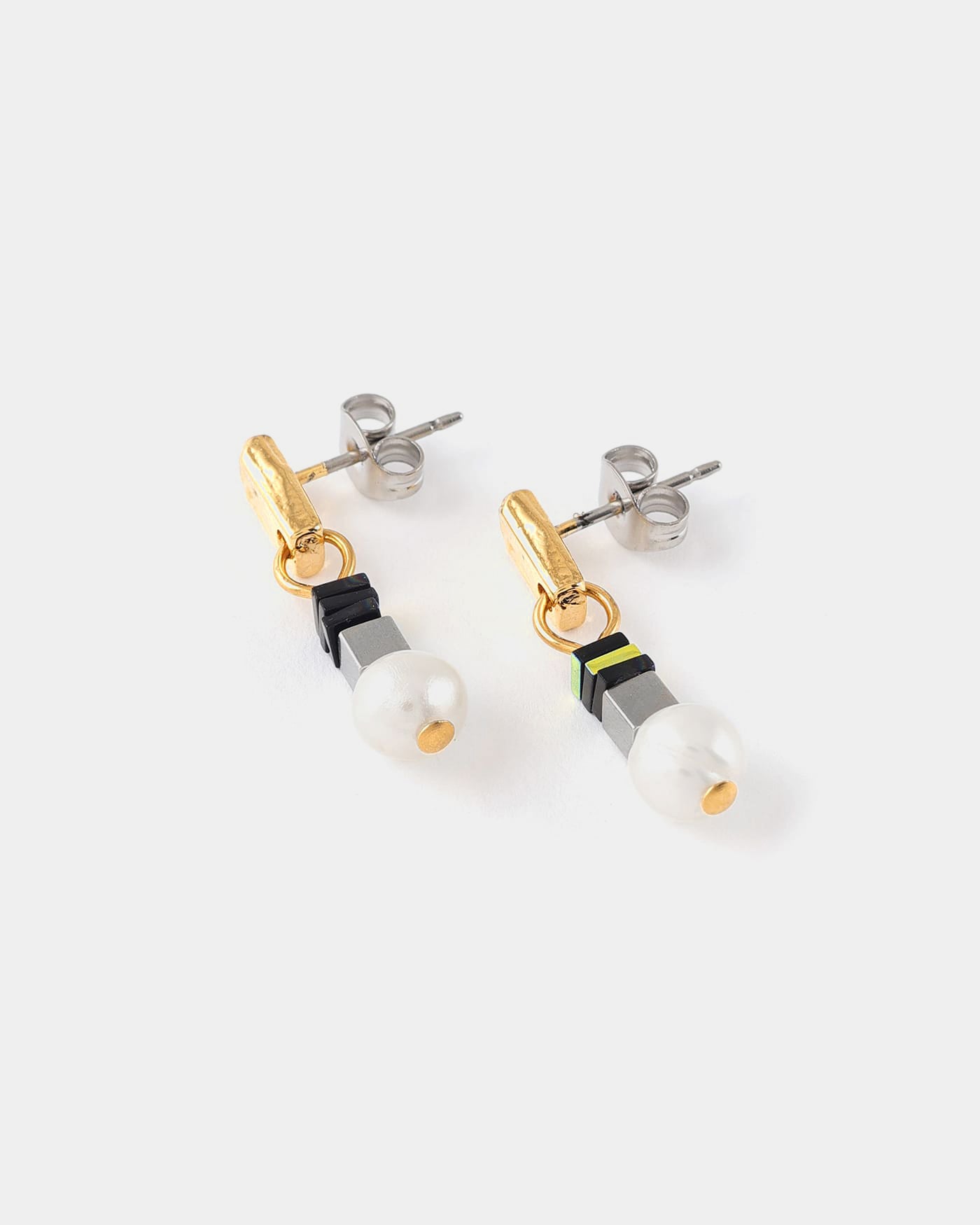 Boucles d'oreilles Caviar Deux tons