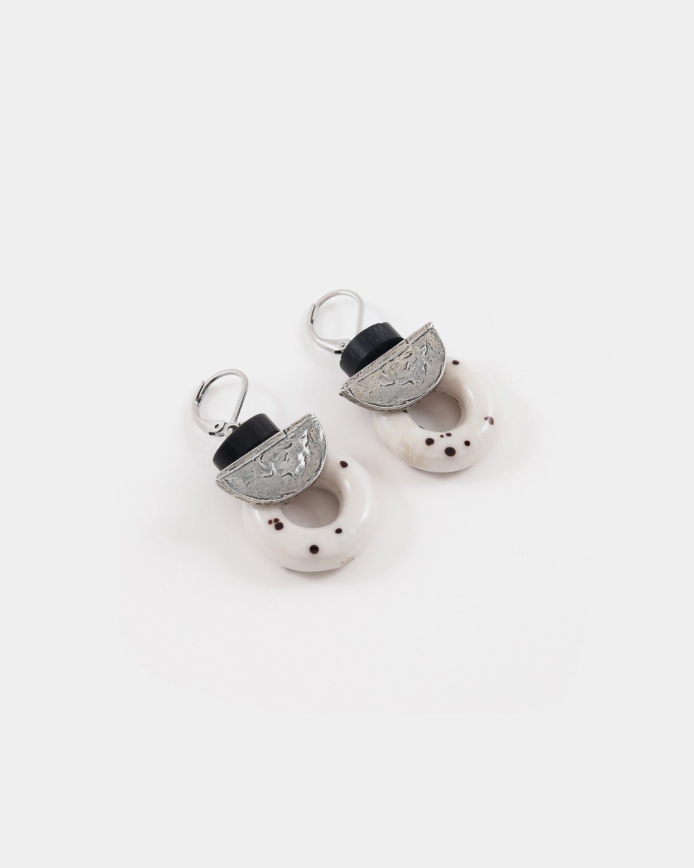 Pléione silver earrings