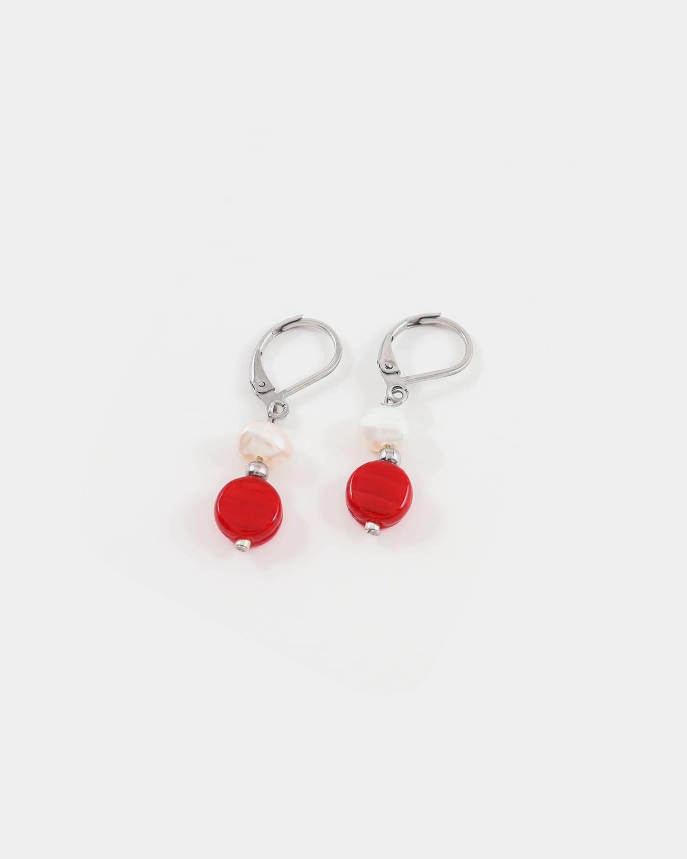 Beta silver earrings