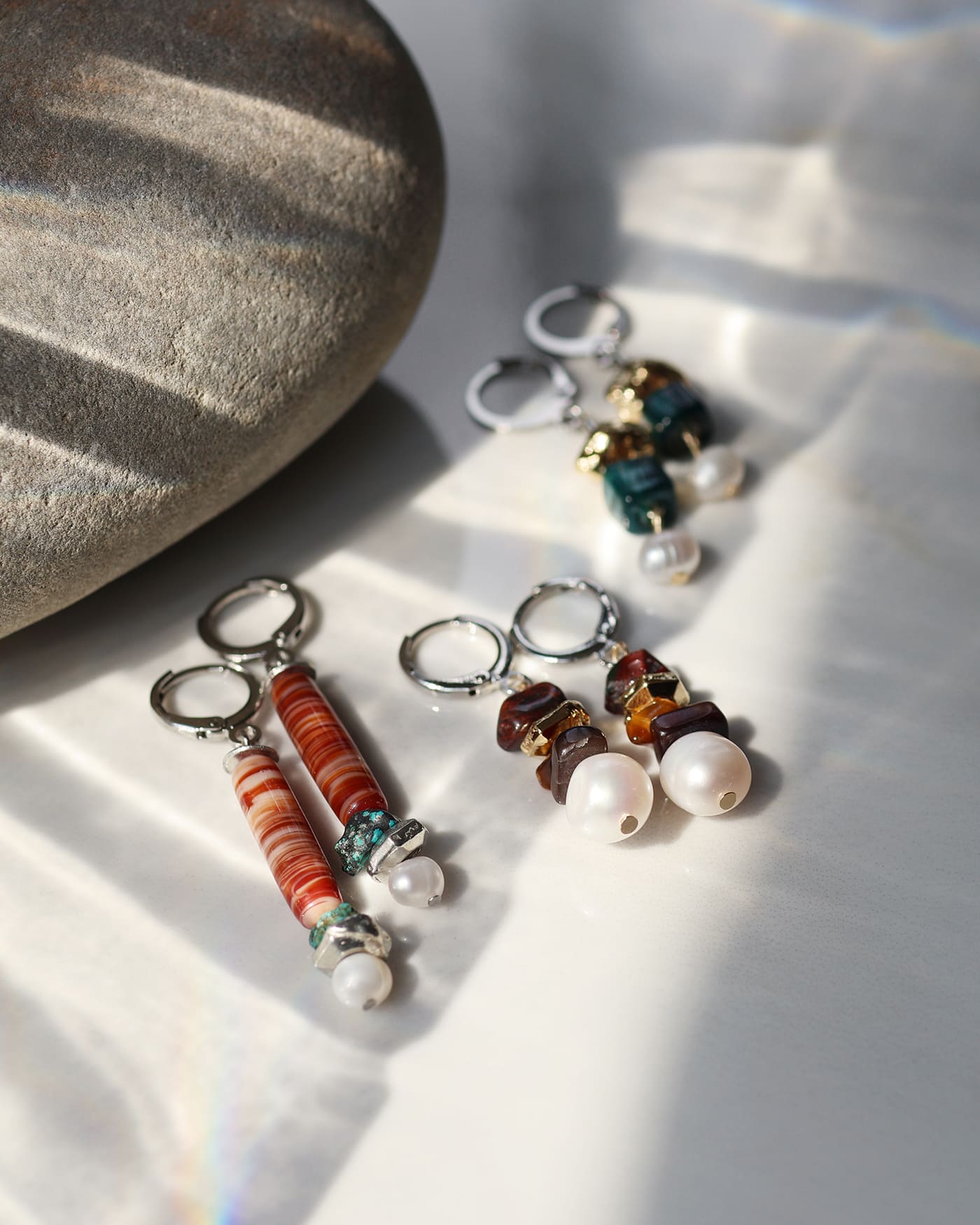 Boucles d'oreilles Maw Argent