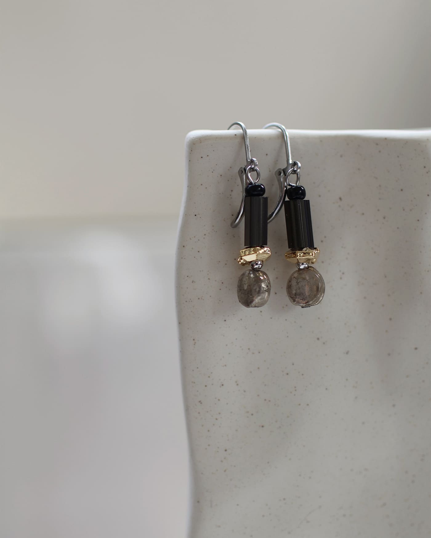 Diya two-tone earrings