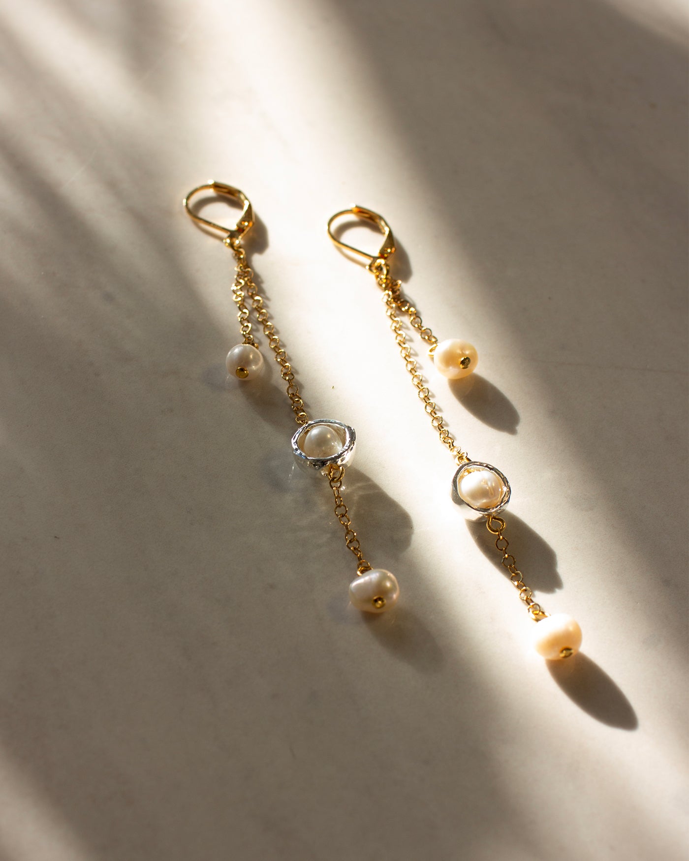 Boucles d'oreilles Lynda Deux tons