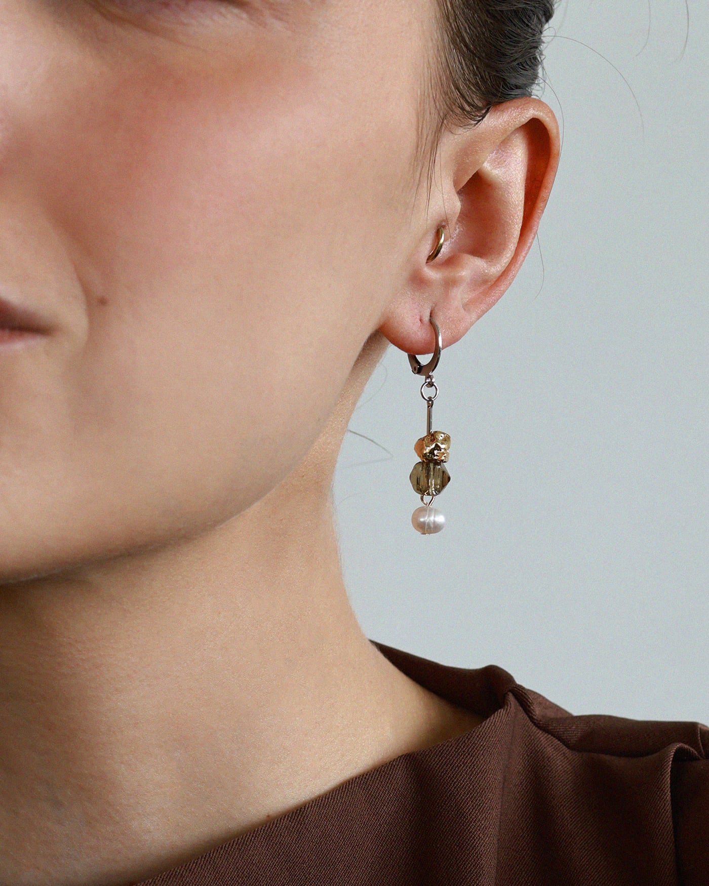Boucles d'oreilles Maw Deux tons