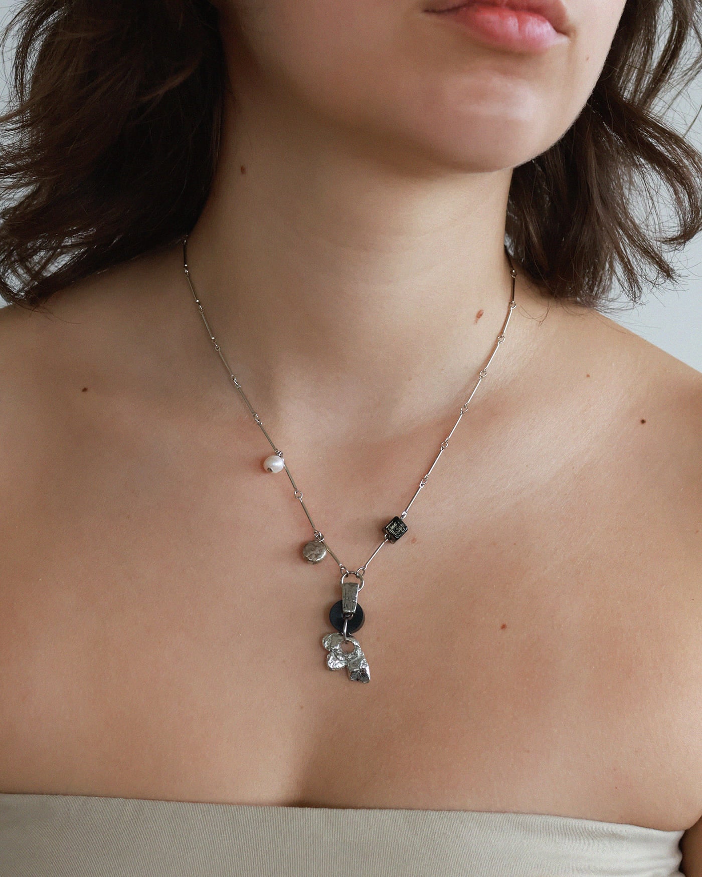 Cygnus silver necklace