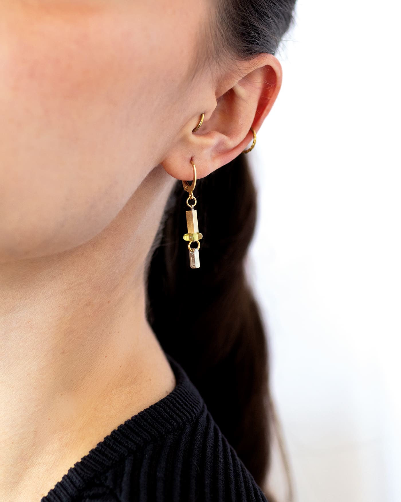 Boucles d'oreilles Diani Deux tons