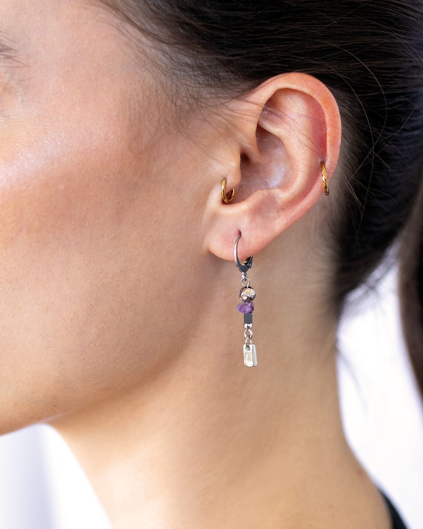 Boucles d'oreilles Elodea Argent