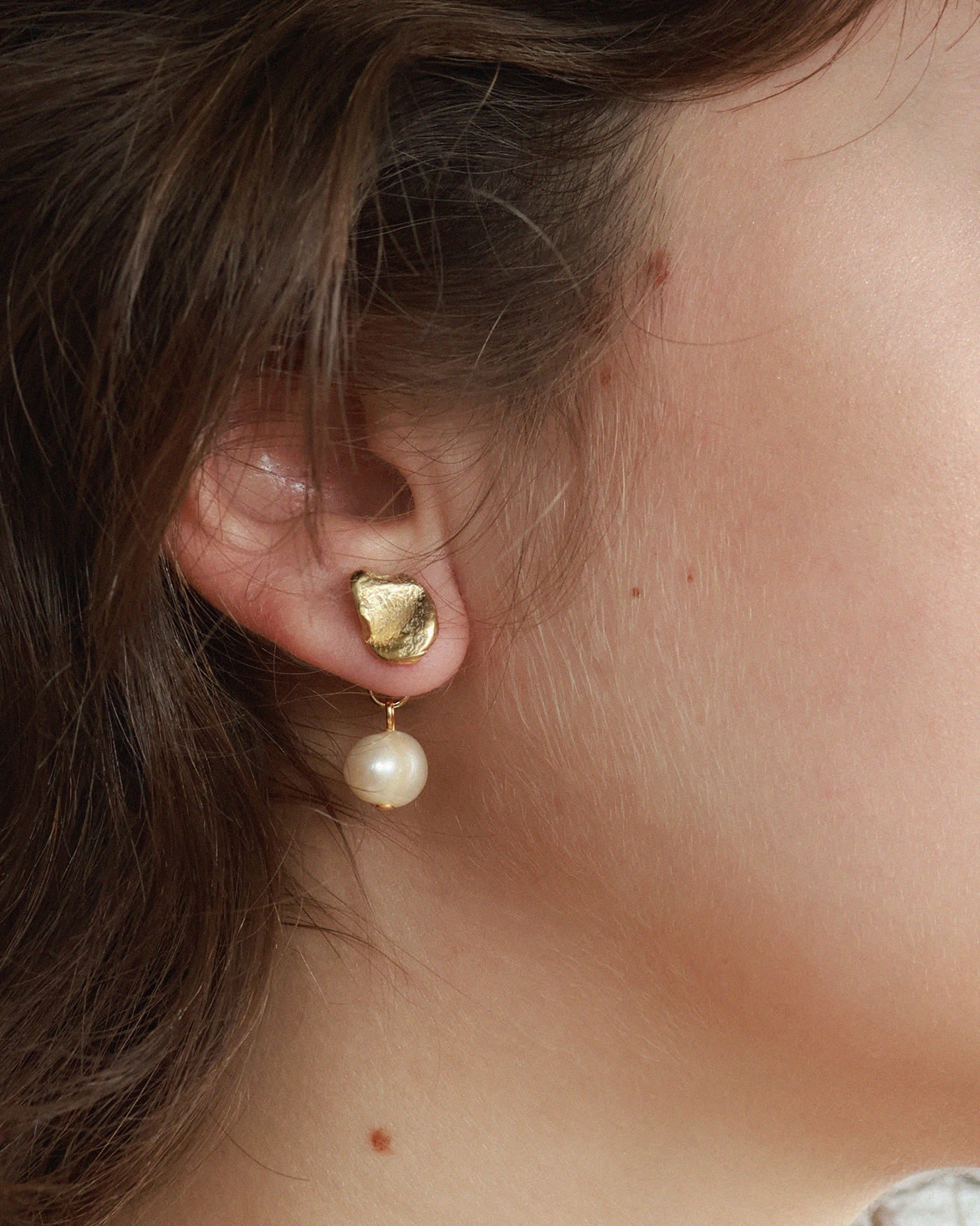 Boucles d'oreilles Nysa Or mat