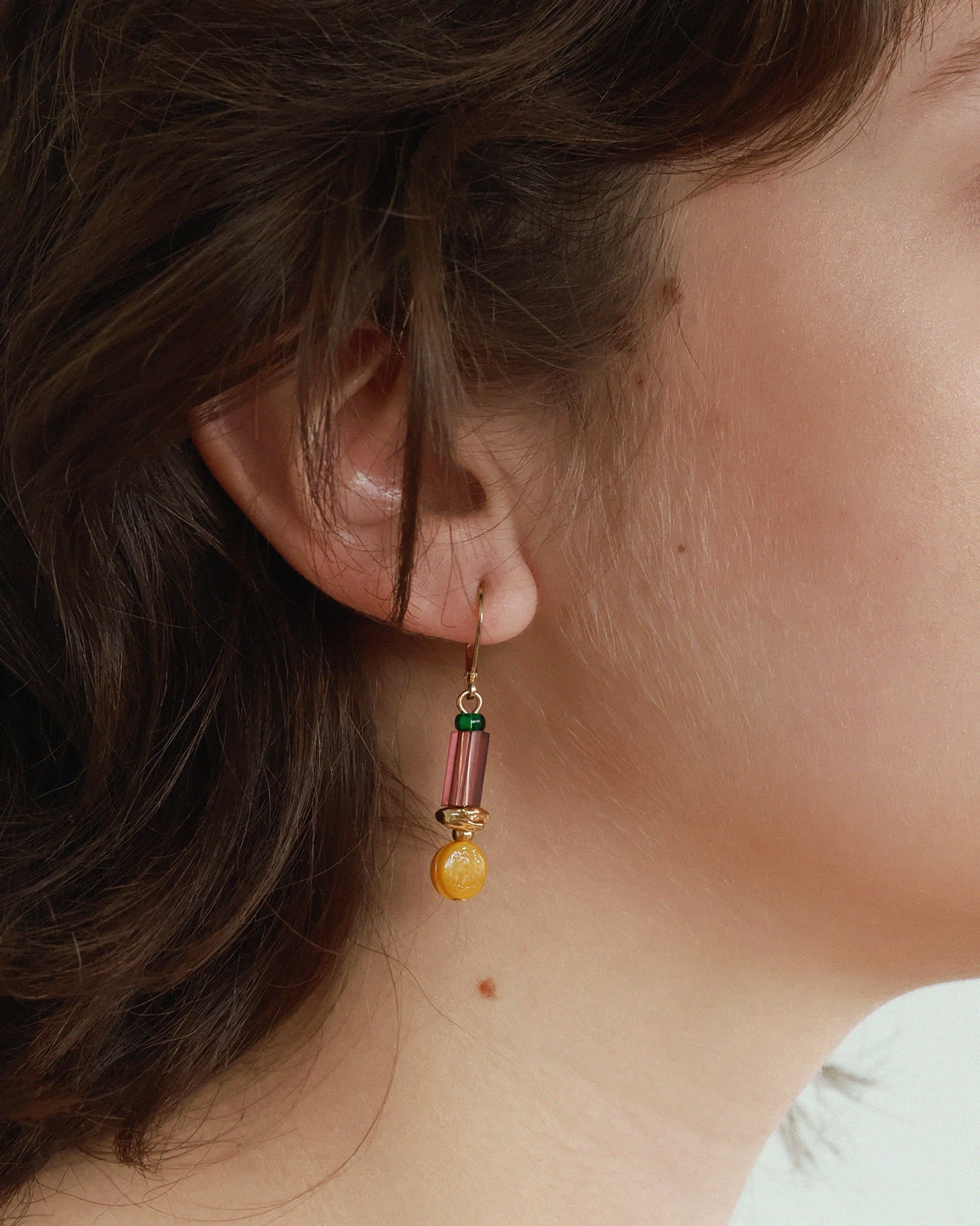 Diya gold earrings