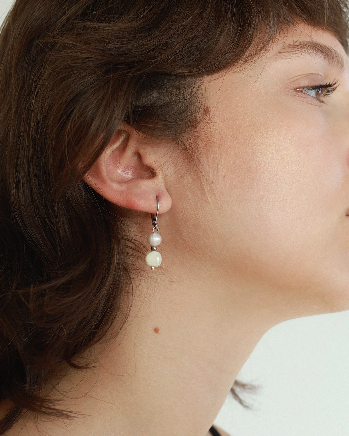 Beta silver earrings