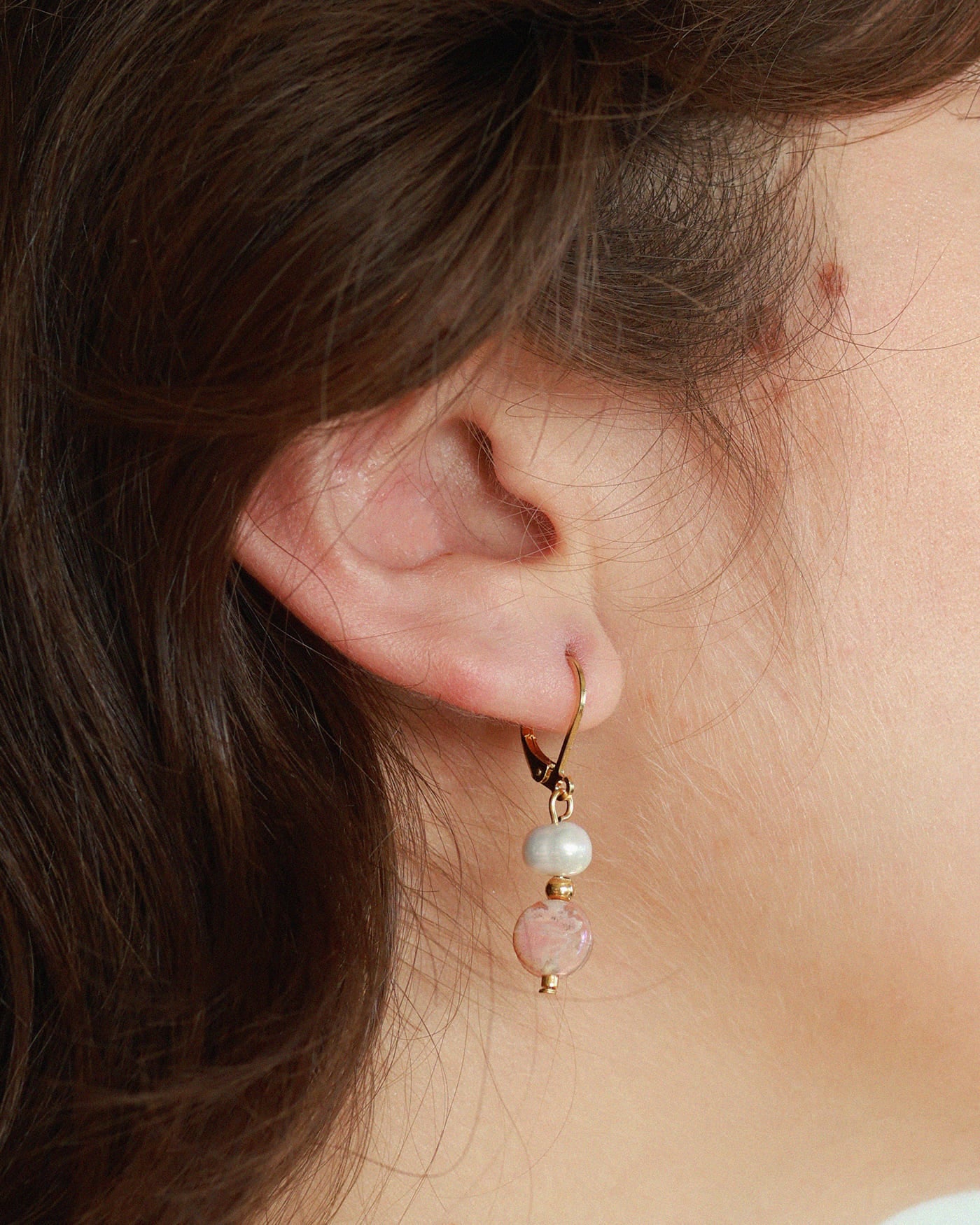 Beta gold earrings