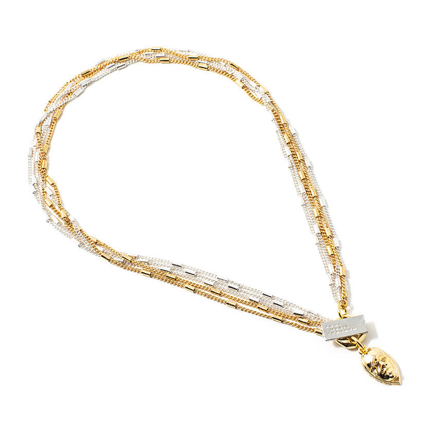 Gahi two-tone necklace
